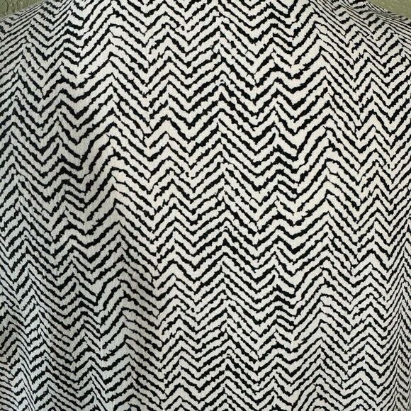 Vintage Claude Womens Size S Single Button Herringbone Blazer Jacket Black Cream - Picture 6 of 9